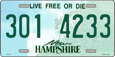 NH license plate 3014233