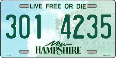 NH license plate 3014235