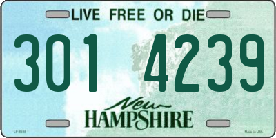 NH license plate 3014239