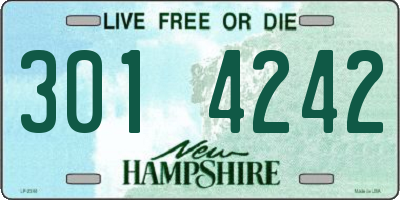 NH license plate 3014242