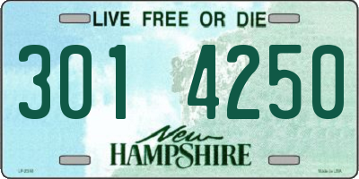 NH license plate 3014250