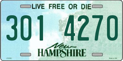 NH license plate 3014270