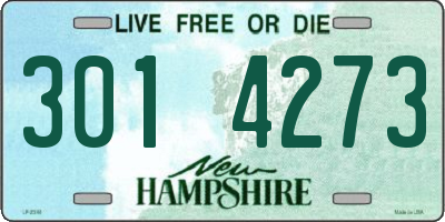 NH license plate 3014273