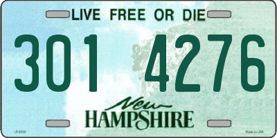 NH license plate 3014276
