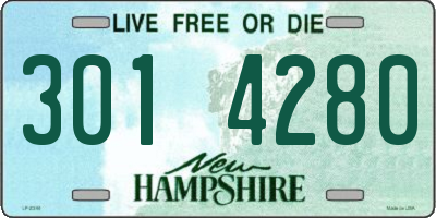 NH license plate 3014280