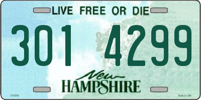 NH license plate 3014299