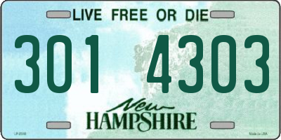 NH license plate 3014303