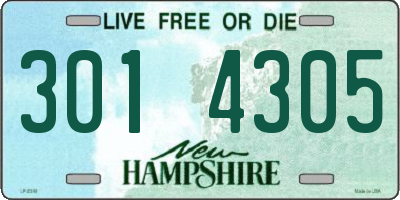NH license plate 3014305