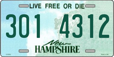 NH license plate 3014312
