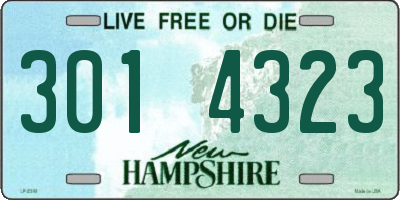 NH license plate 3014323