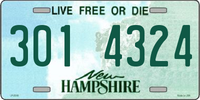 NH license plate 3014324