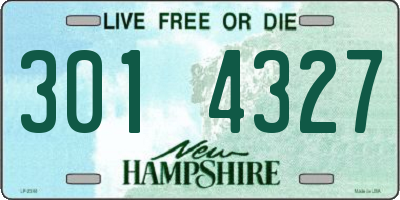 NH license plate 3014327