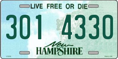 NH license plate 3014330