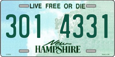 NH license plate 3014331