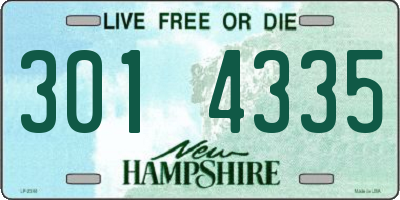 NH license plate 3014335