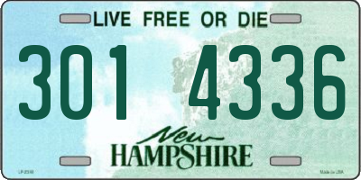 NH license plate 3014336