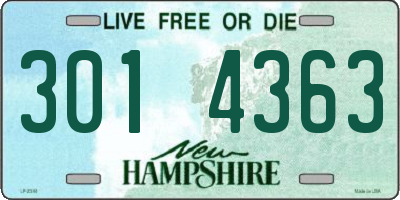 NH license plate 3014363