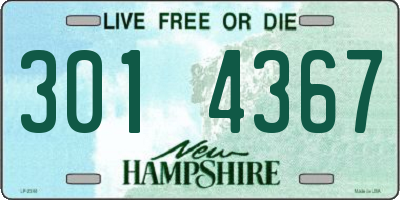 NH license plate 3014367