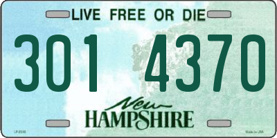 NH license plate 3014370