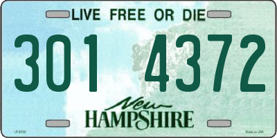 NH license plate 3014372