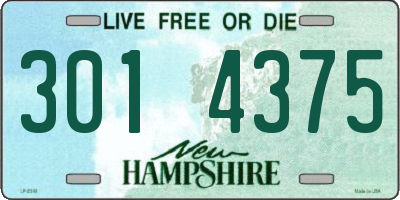 NH license plate 3014375