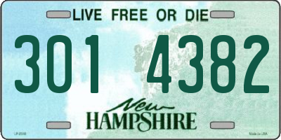NH license plate 3014382