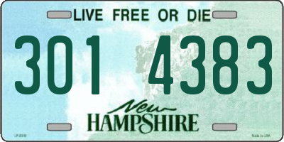 NH license plate 3014383