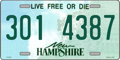 NH license plate 3014387