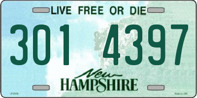NH license plate 3014397
