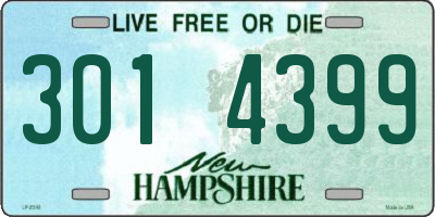 NH license plate 3014399