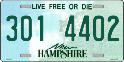 NH license plate 3014402