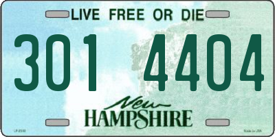 NH license plate 3014404