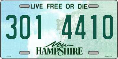 NH license plate 3014410