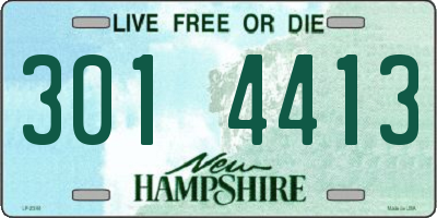 NH license plate 3014413