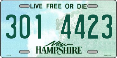 NH license plate 3014423