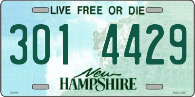 NH license plate 3014429