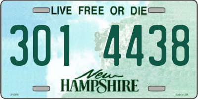 NH license plate 3014438