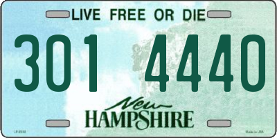 NH license plate 3014440
