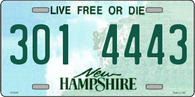 NH license plate 3014443