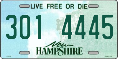 NH license plate 3014445