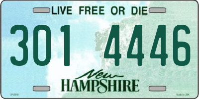 NH license plate 3014446