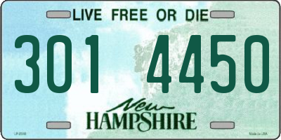 NH license plate 3014450