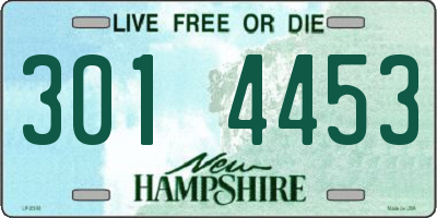 NH license plate 3014453