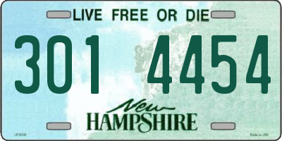 NH license plate 3014454