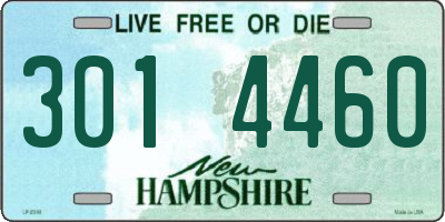 NH license plate 3014460