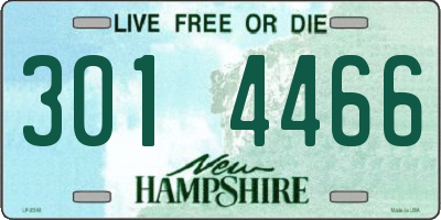 NH license plate 3014466