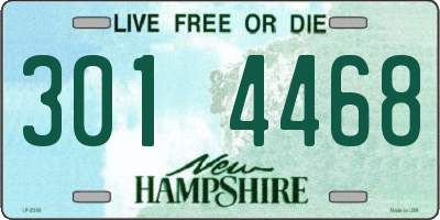NH license plate 3014468