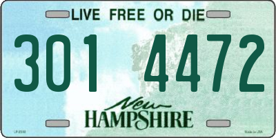NH license plate 3014472