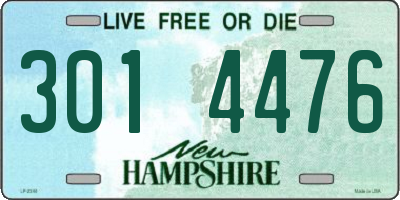 NH license plate 3014476