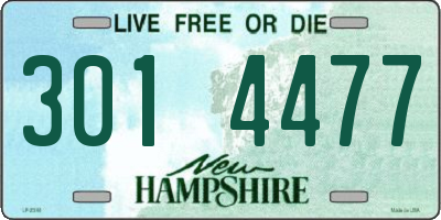 NH license plate 3014477